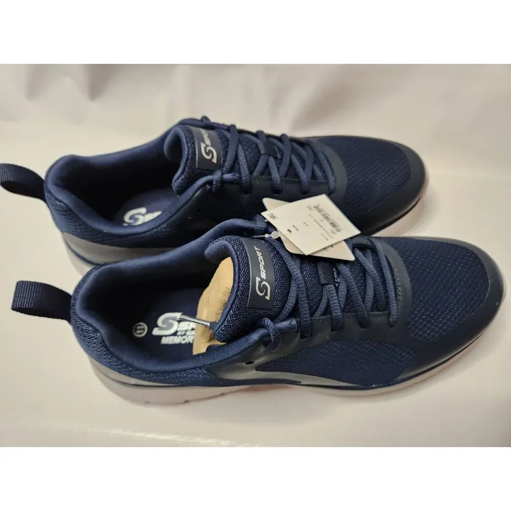 S Sport by Skechers Memory Foam Lace-up Sneakers Men's 11 Dark Blue